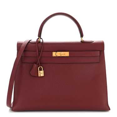 HERMES Ardennes Kelly Sellier 35 Rouge H