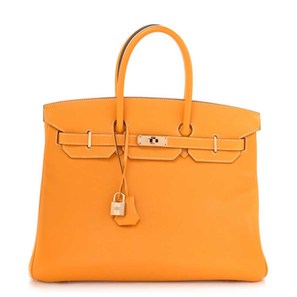 HERMES Epsom Candy Birkin 35 Jaune D'Or Feu - image 1