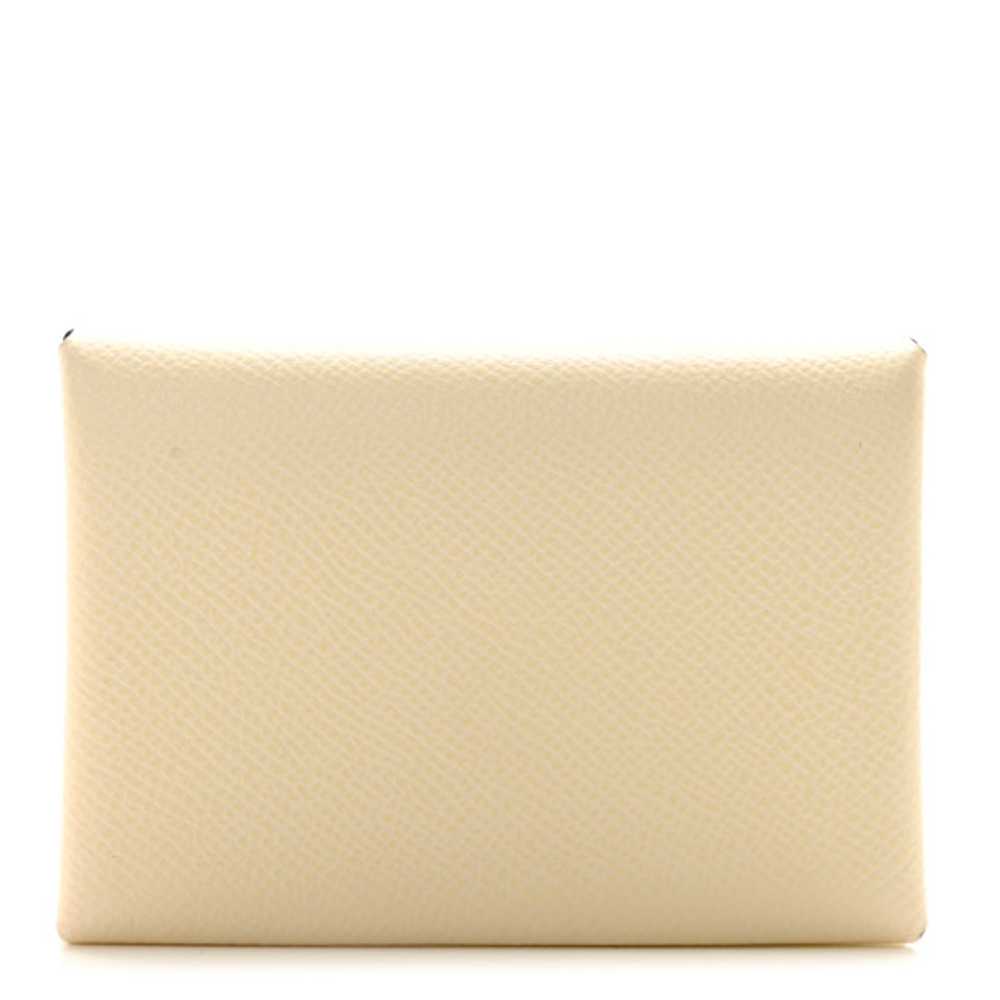 HERMES Epsom Calvi Duo Card Case Craie - image 1