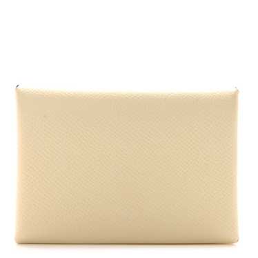 HERMES Epsom Calvi Duo Card Case Craie - image 1