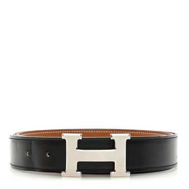 HERMES Box Togo 32mm H Belt 105 42 Black Gold