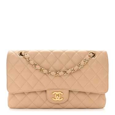 CHANEL Caviar Quilted Medium Double Flap Beige