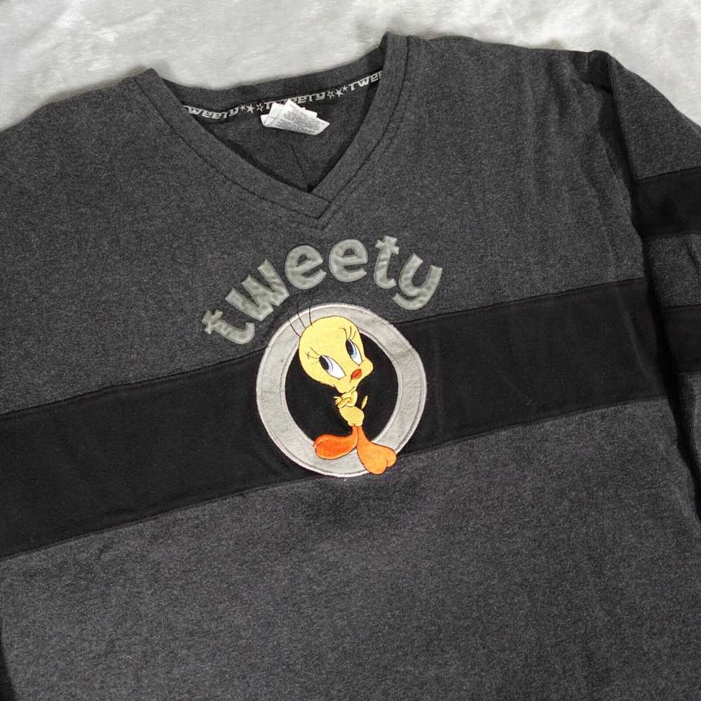 Vintage Vintage Tweety Bird Looney Tunes V Neck S… - image 1