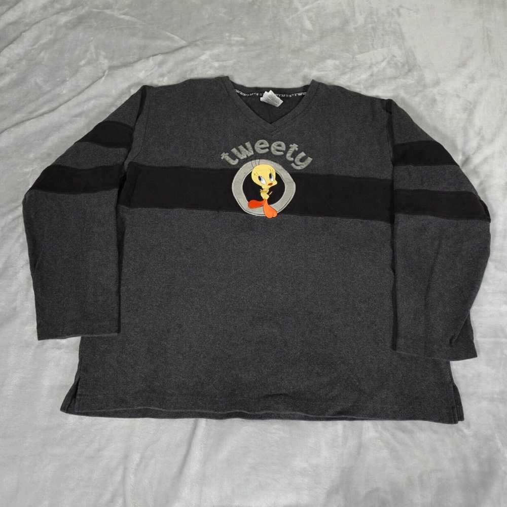 Vintage Vintage Tweety Bird Looney Tunes V Neck S… - image 2