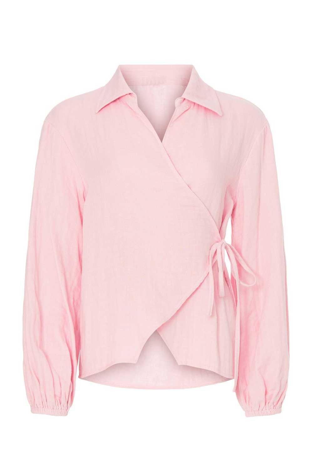 Love, Whit by Whitney Port Pink Wrap Top - image 5