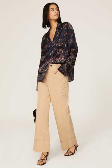 Rebecca Taylor Fleur Silk Button Down