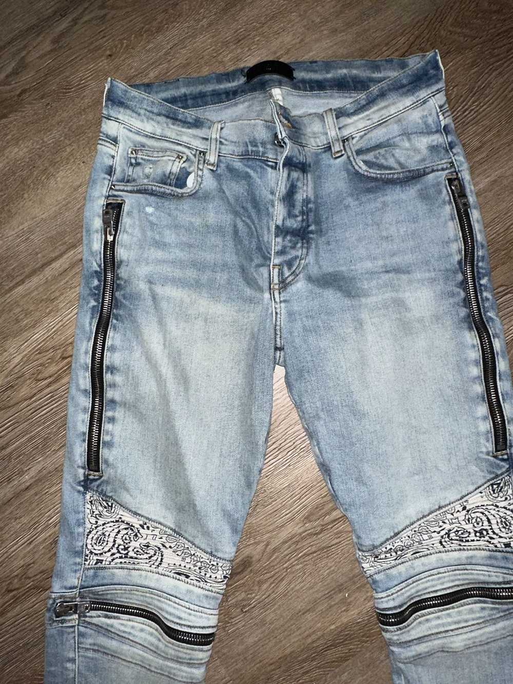 Amiri Amiri bandana zipper jeans - image 2