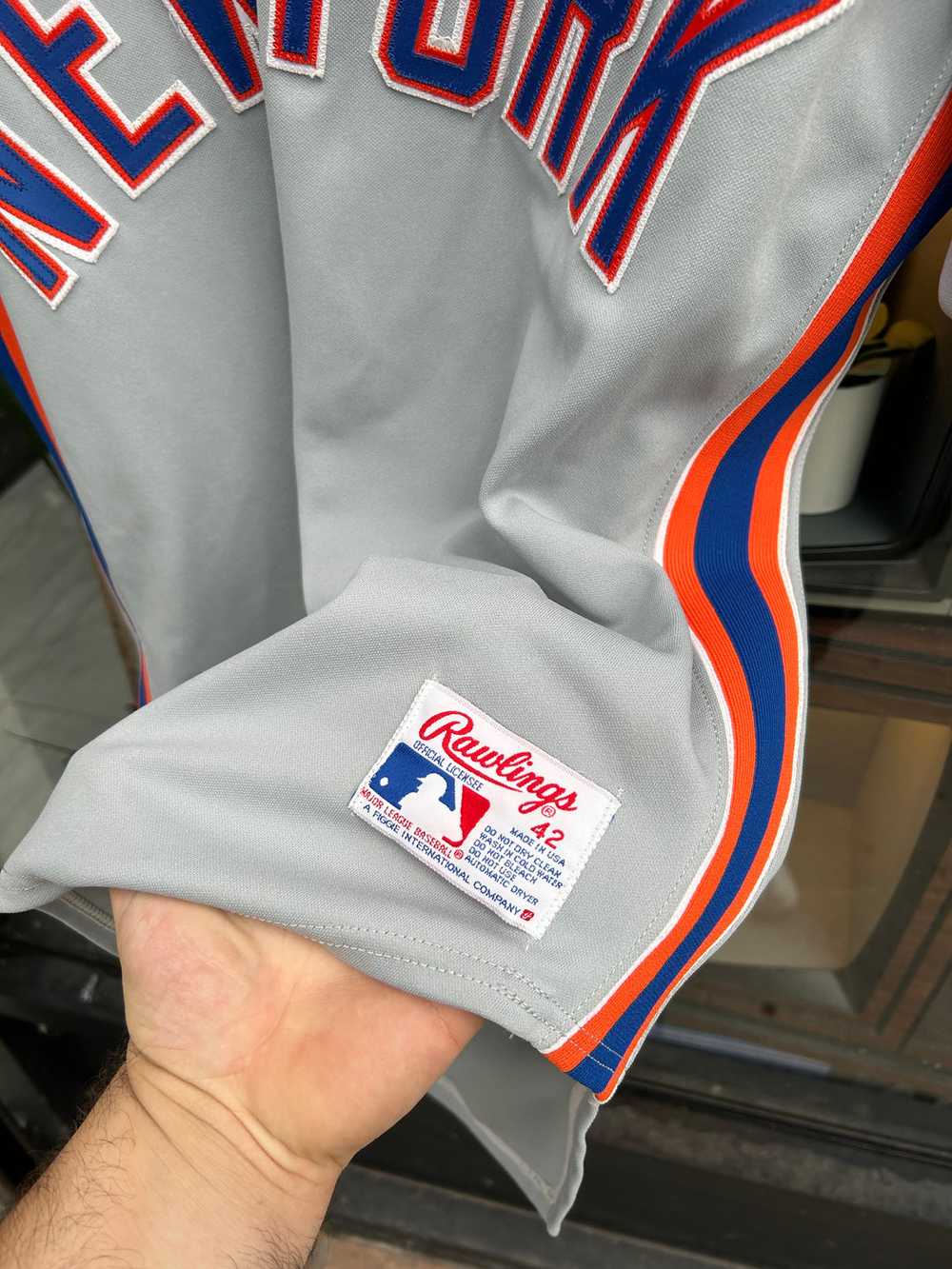 Vintage 1980s Rawlings New York Mets Pullover Aut… - image 2