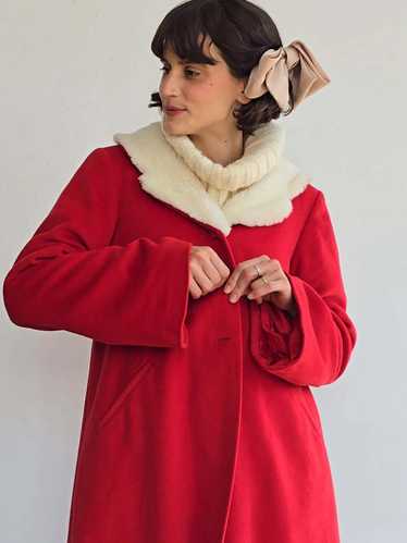 Vintage Agnes B Candy Apple Coat - Red