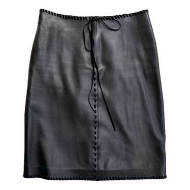 Regina Rubens Leather mid-length skirt