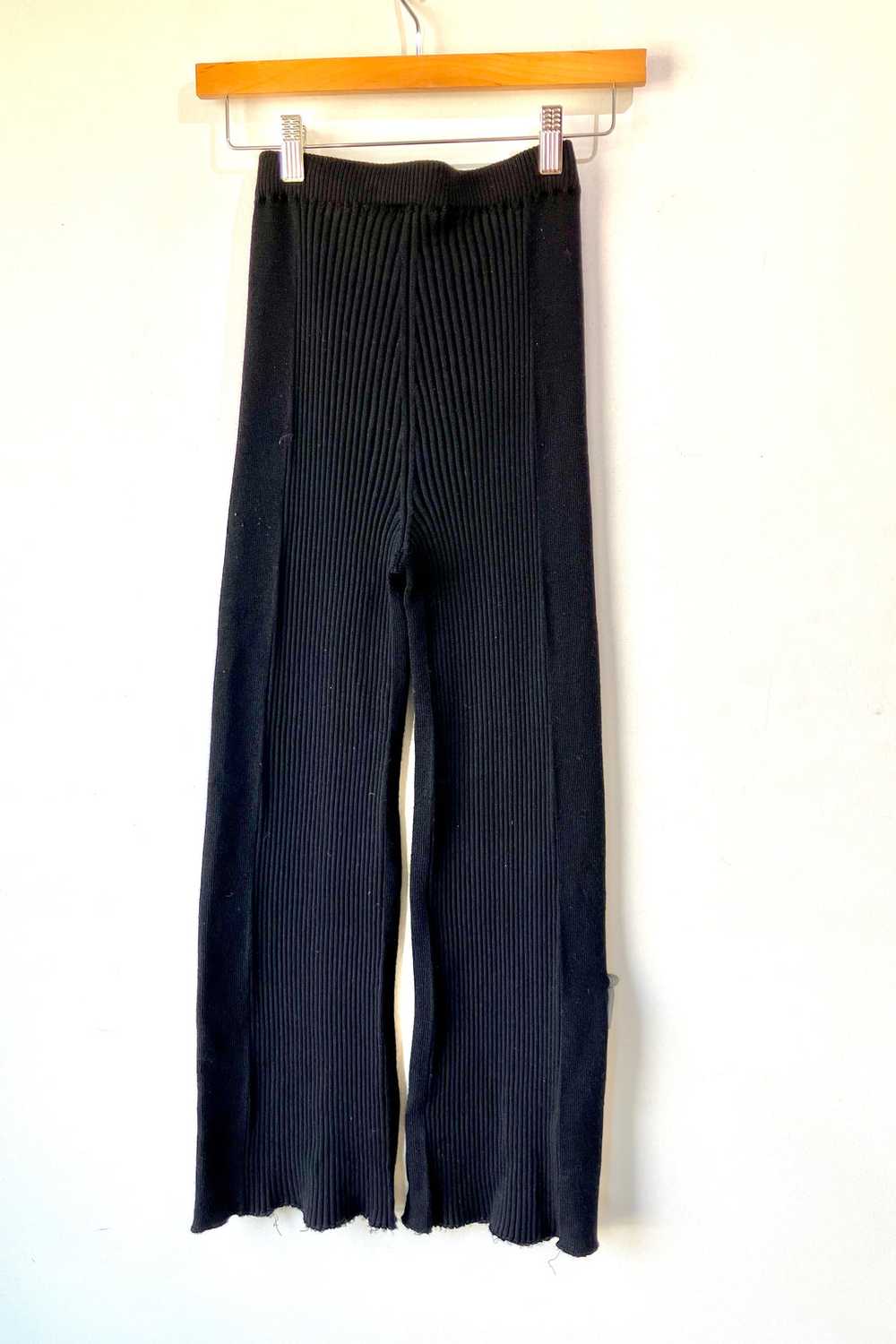 Sonia Rykiel Black Rib Pants - image 1