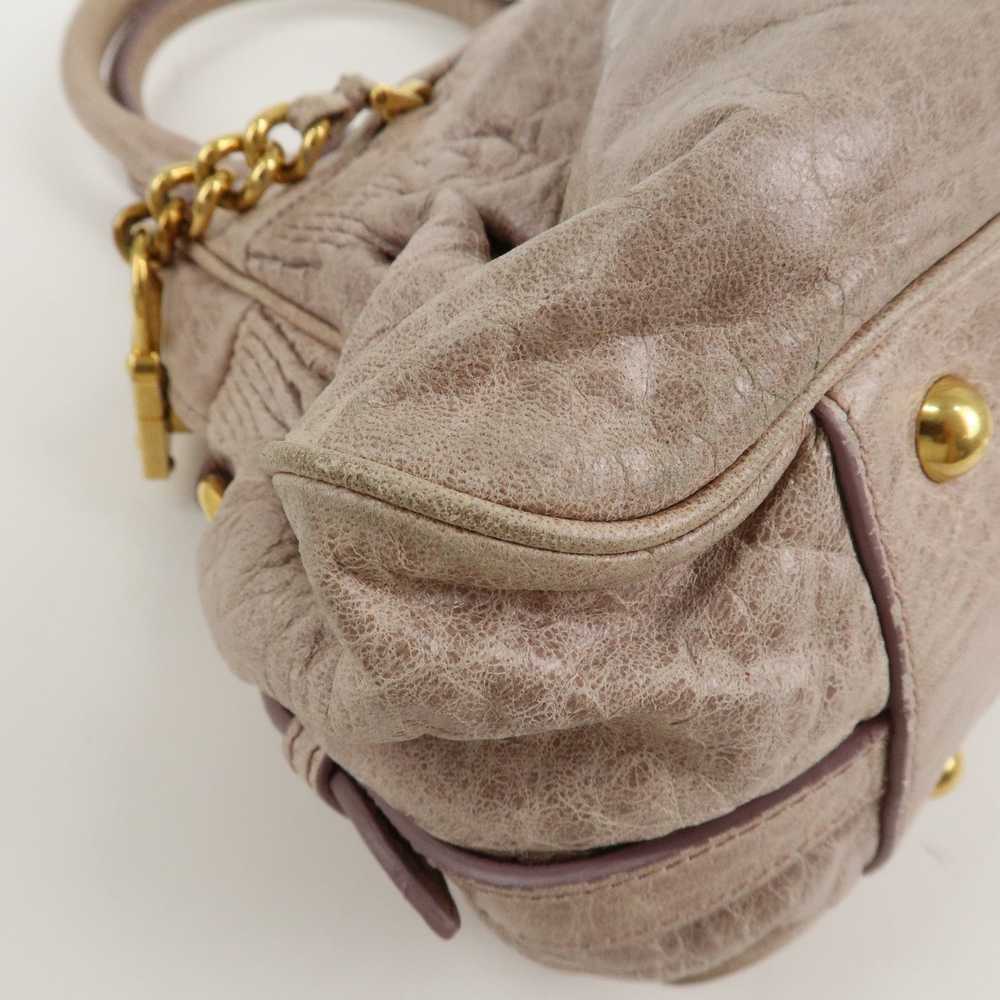 MIU MIU Logo Leather 2 Way Hand Bag Shoulder Bag … - image 10