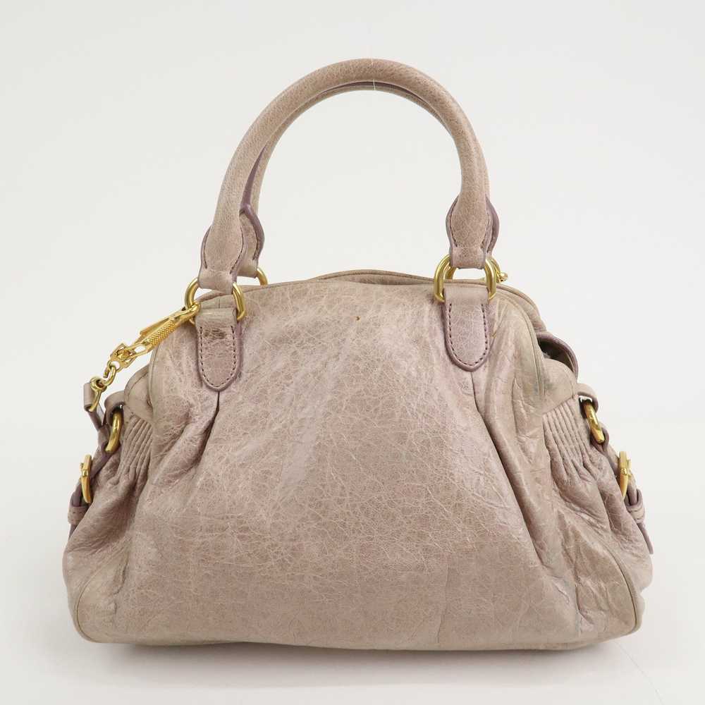 MIU MIU Logo Leather 2 Way Hand Bag Shoulder Bag … - image 2