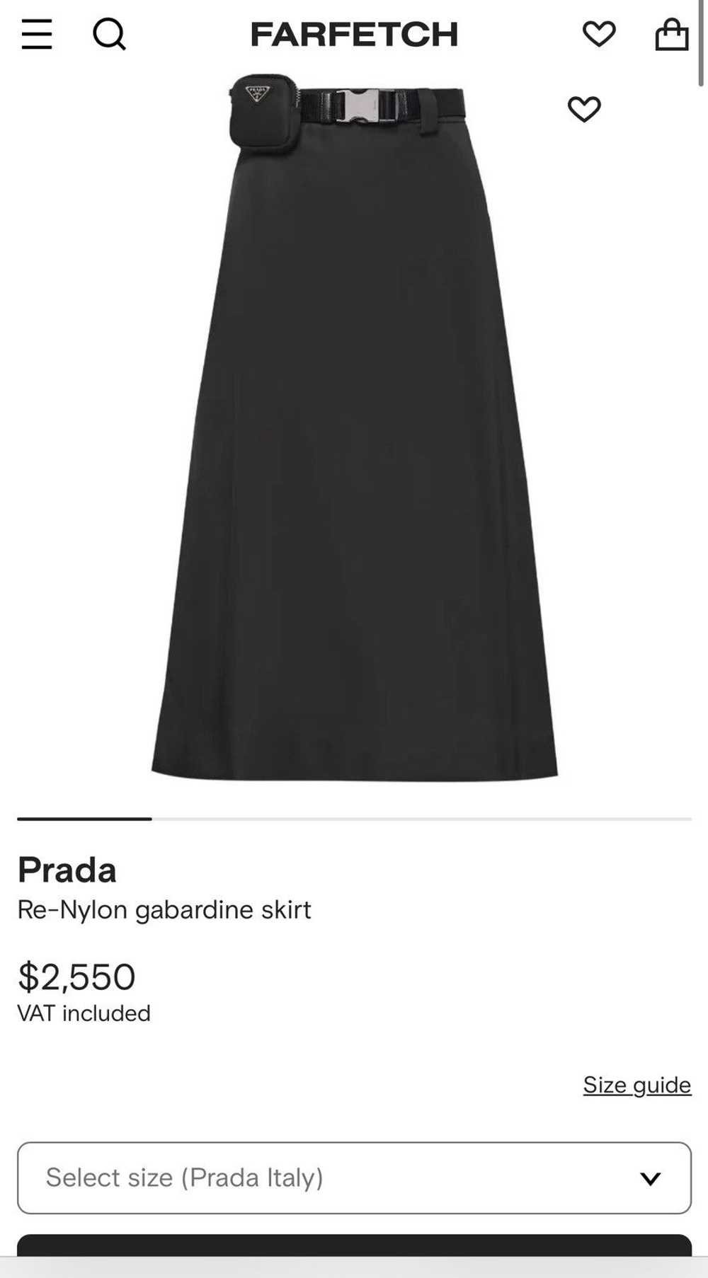 Prada Prada Re-Nylon gabardine skirt with pouch - image 4