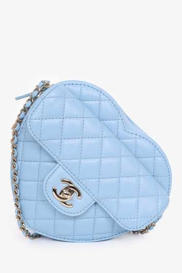 Pre-Loved Chanel™ 22s Baby Blue Quilted Lambskin … - image 1