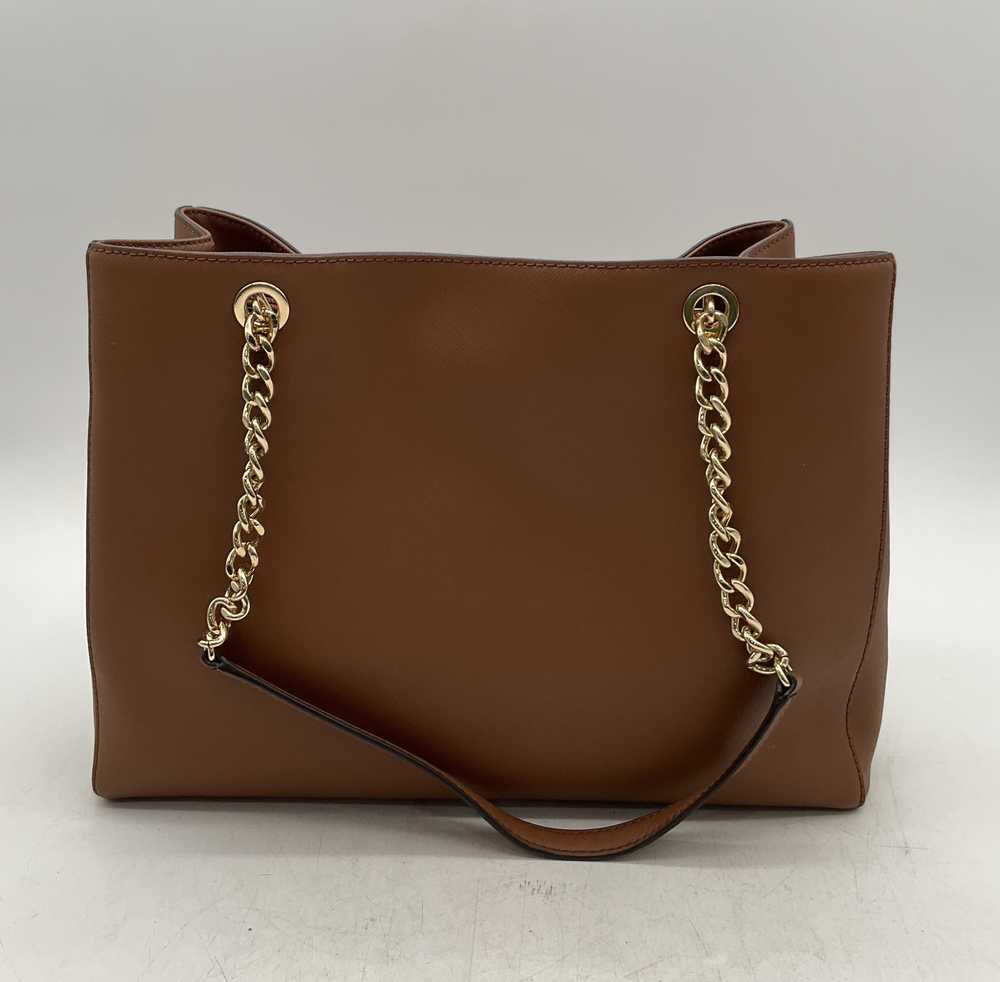 Michael Kors Brown Leather Chain Handle Tote Bag - image 5