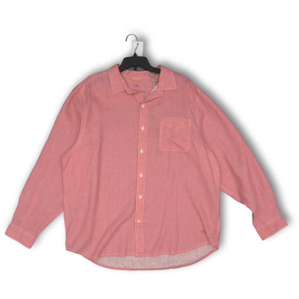 Tommy Bahamas Mens Button-Up Shirt Fuschia Bloom … - image 1