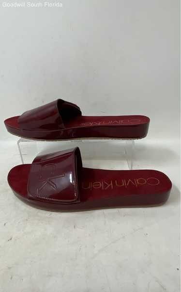 Calvin Klein Womens Marlina 34E9686 Red Slide Sand