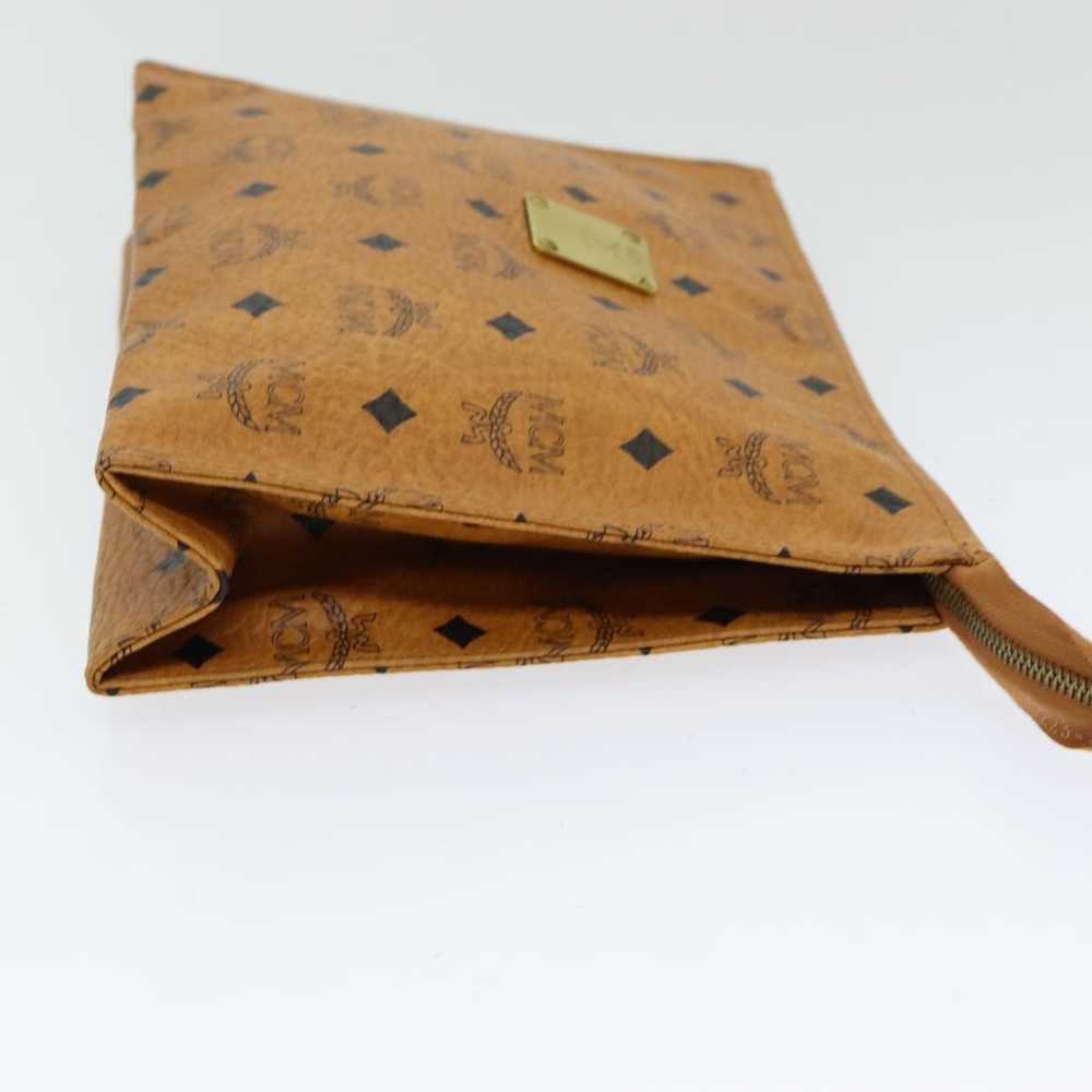 MCM Visetos Brown Canvas Clutch Bag (Pre-Owned) - image 10