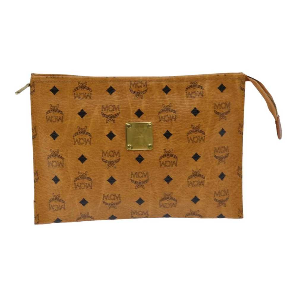 MCM Visetos Brown Canvas Clutch Bag (Pre-Owned) - image 12