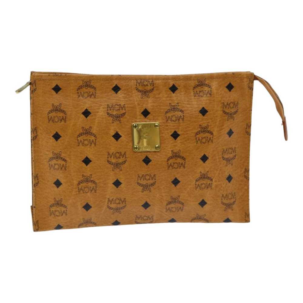 MCM Visetos Brown Canvas Clutch Bag (Pre-Owned) - image 1