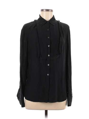 Banana Republic Women Black Long Sleeve Silk Top M