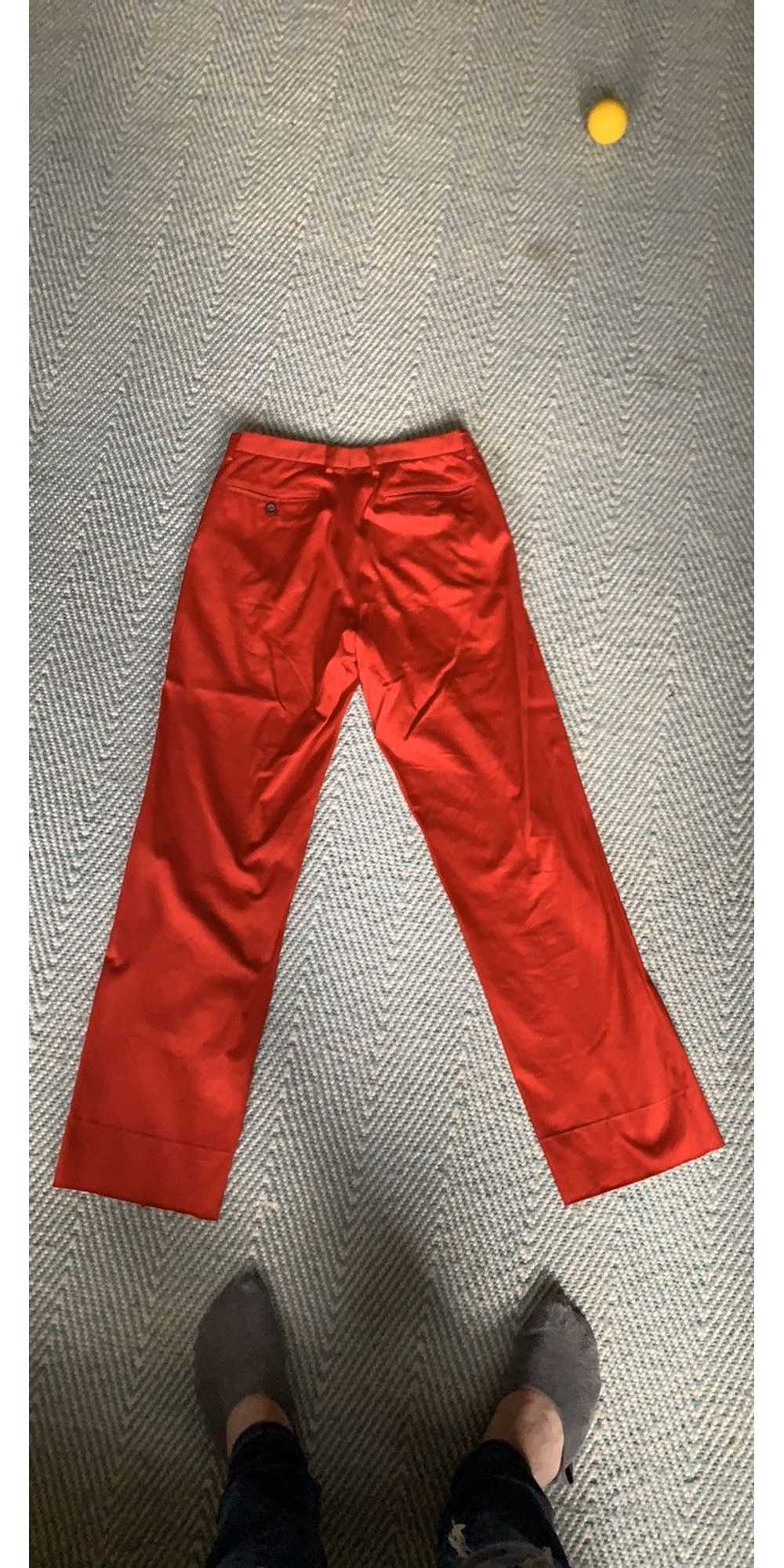 Jil Sander Jil Sander Red Cotton Trousers - image 1