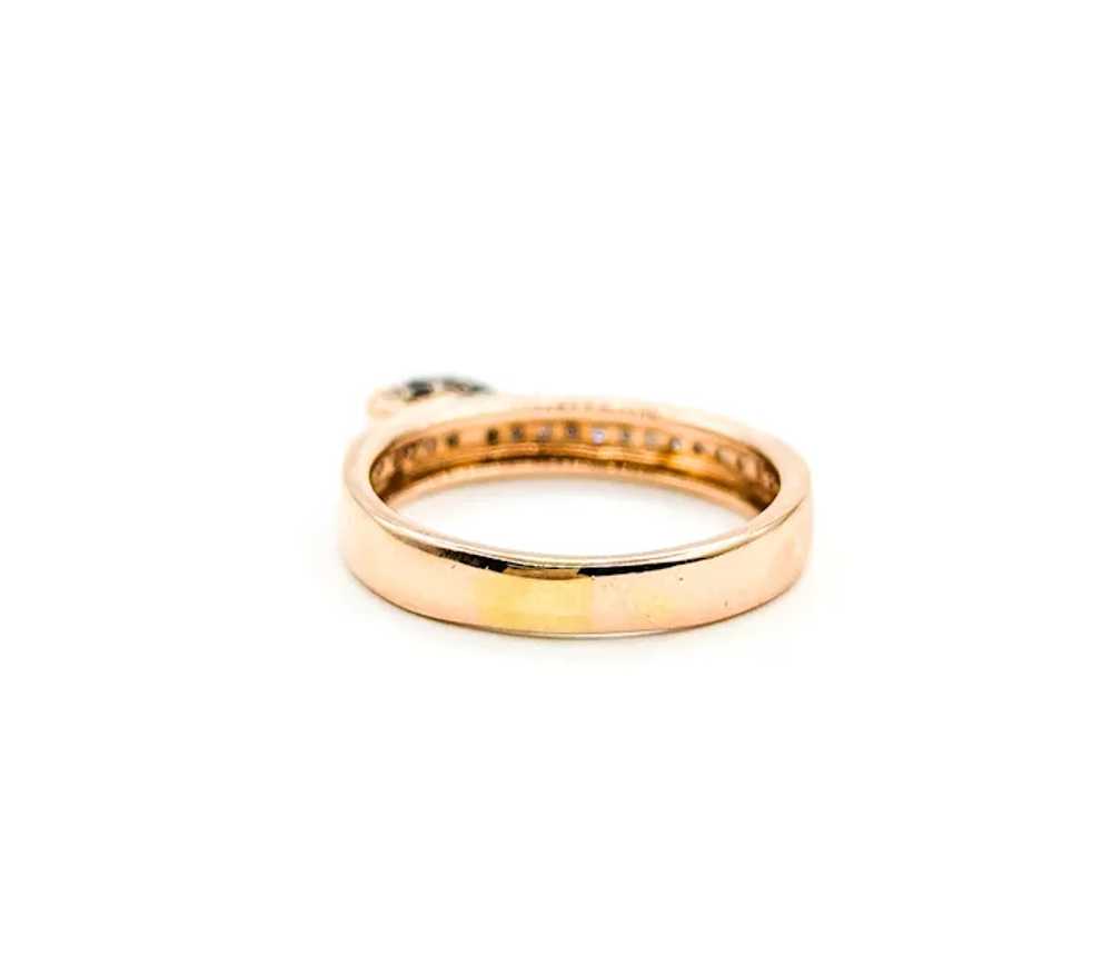 Dangle Charm Diamond Heart Ring in Rose Gold - image 9