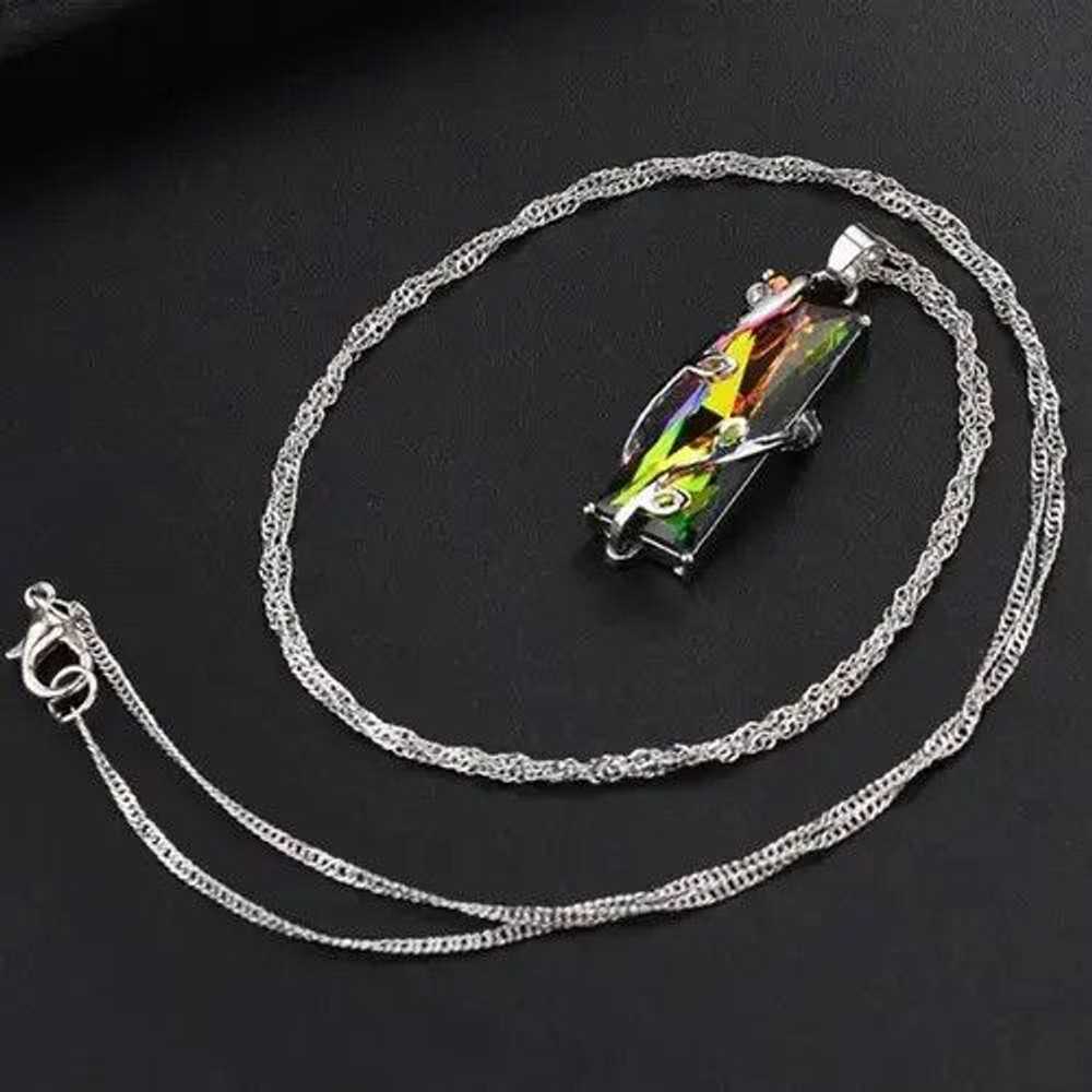 Chain × Jewelry × Streetwear Chrome Rainbow Stone… - image 1