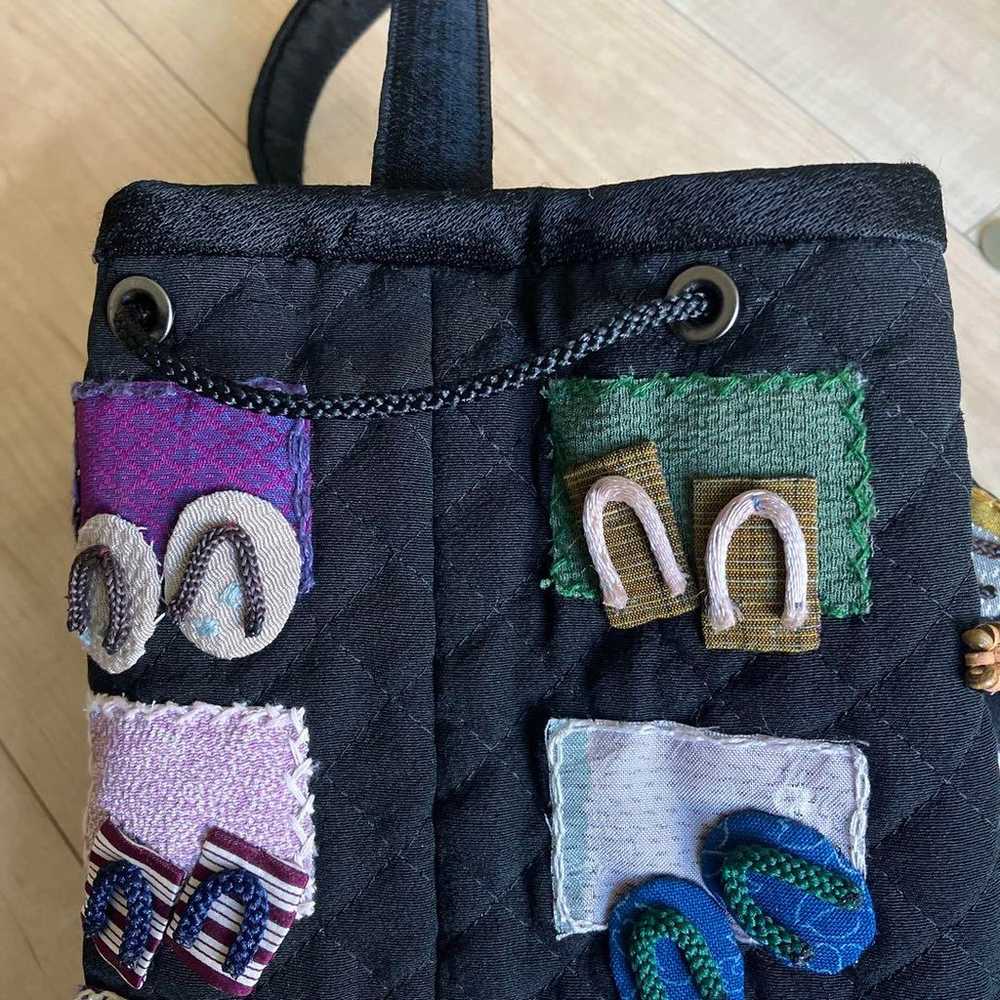 Patchwork bag made from vintage fabrics, kimono r… - image 6