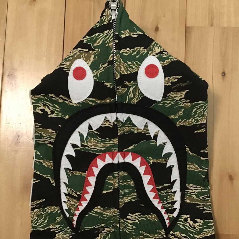 Bape URSUS BAPE Tiger camo shark full zip hoodie … - image 4