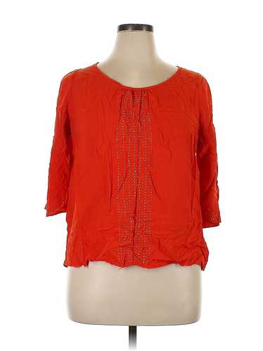 Jennifer Lopez Women Red 3/4 Sleeve Blouse XL