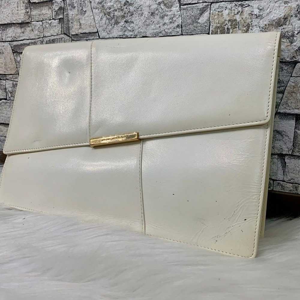 JUNKO KOSHINO Leather Second Bag Clutch Bag - image 3