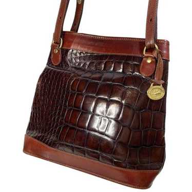 Brahmin Vintage Leather Croc Embossed Handbags