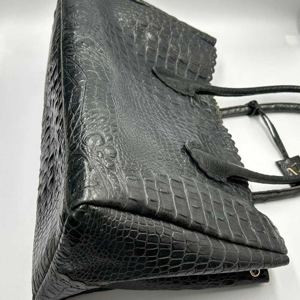 【Excellent Condition】FURLA Business Tote Bag Croc… - image 12