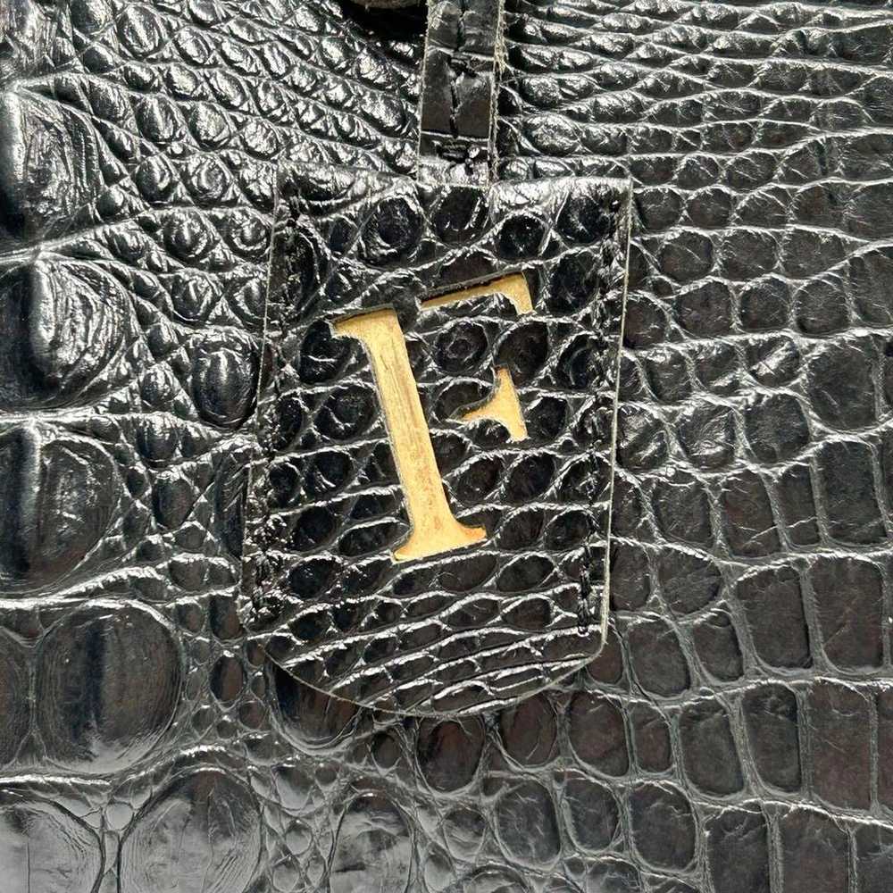 【Excellent Condition】FURLA Business Tote Bag Croc… - image 7