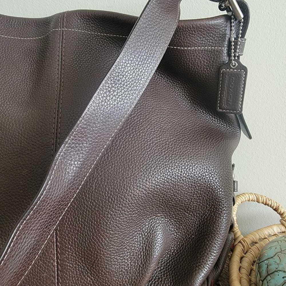 Coach brown leather convertible shoulder crossbod… - image 6