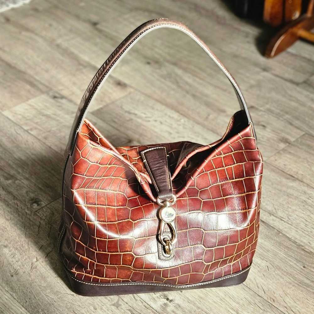 Brown Dooney and Bourke Top Handle Bag Reversible… - image 1