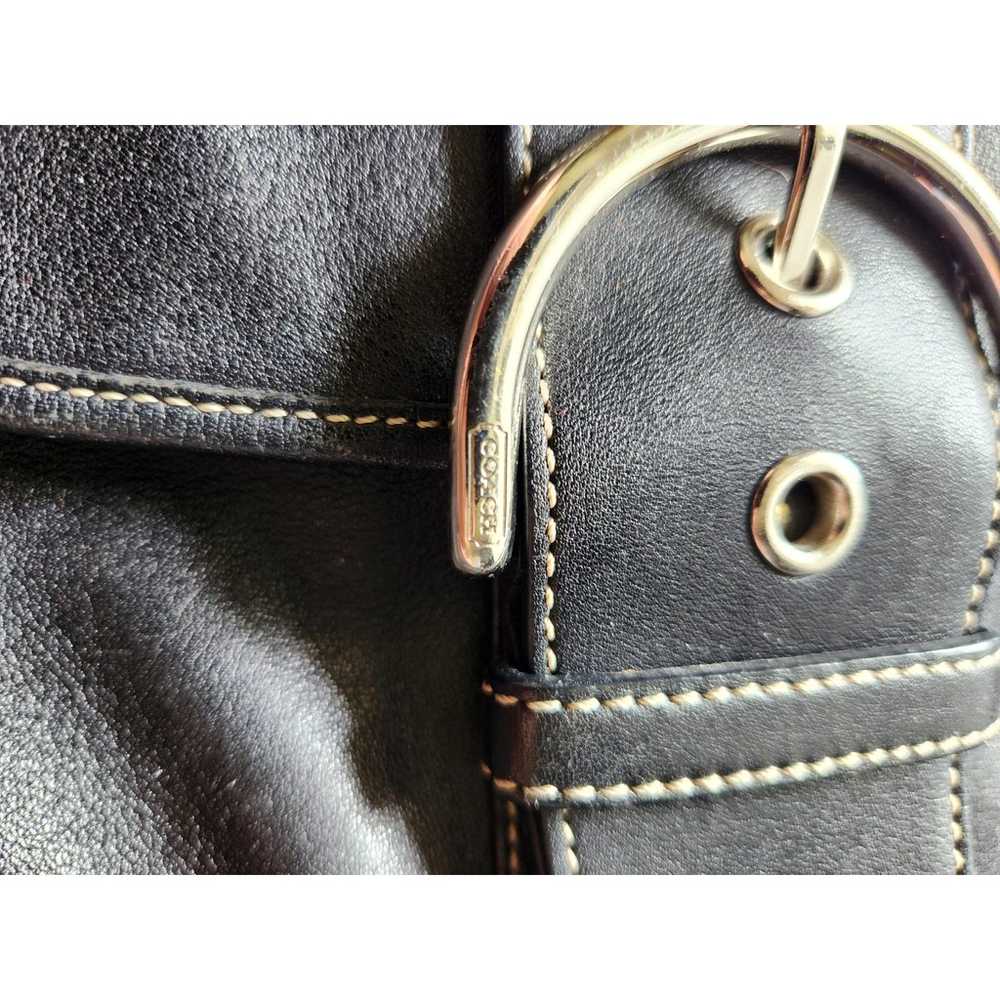 Vintage Y2K Coach Black Leather Shoulder Bag - image 3