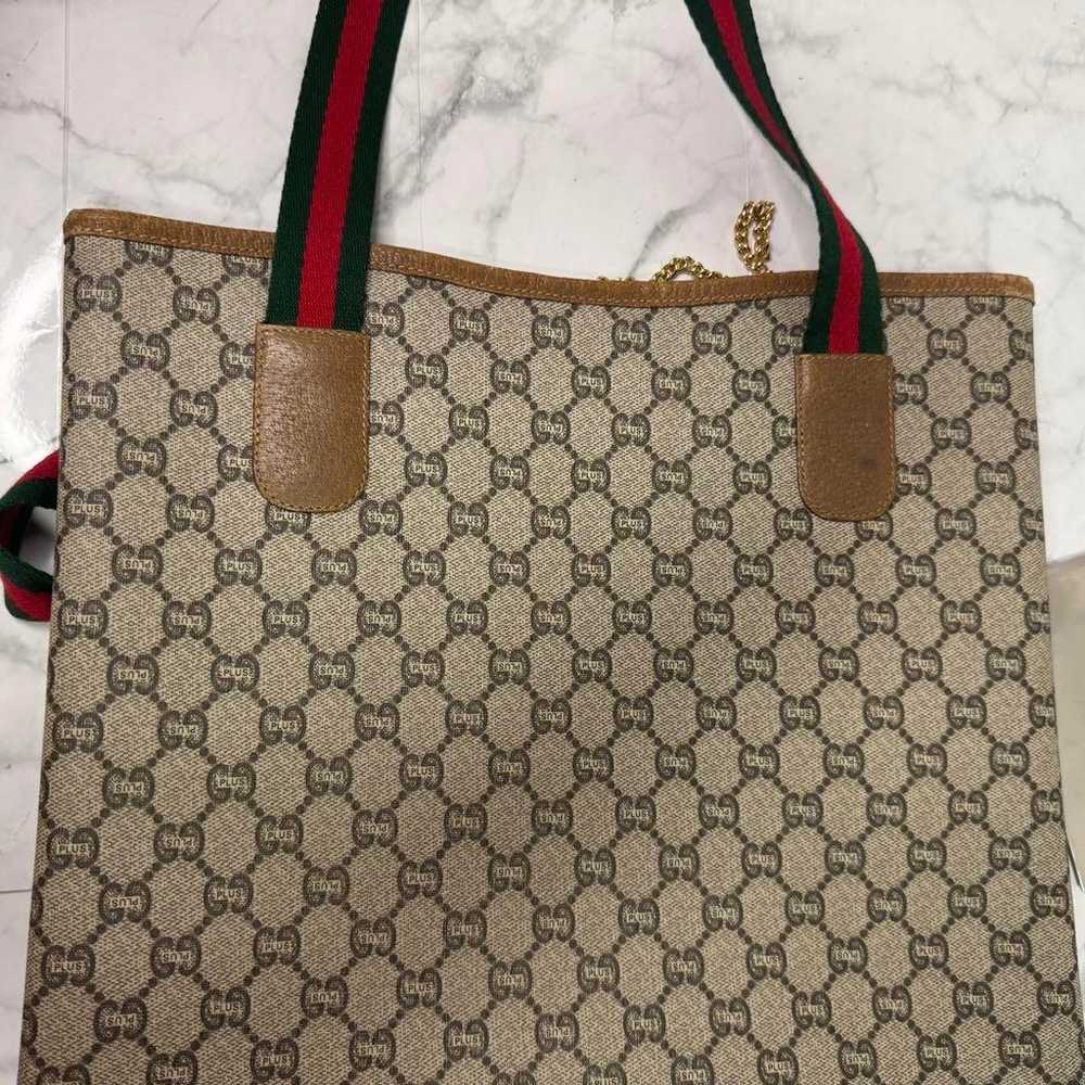 GUCCI tote bag Sherry line Old Gucci handbag GG p… - image 10