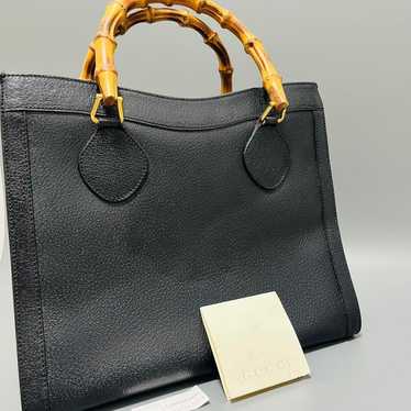 GUCCI Diana Handbag Bamboo Black