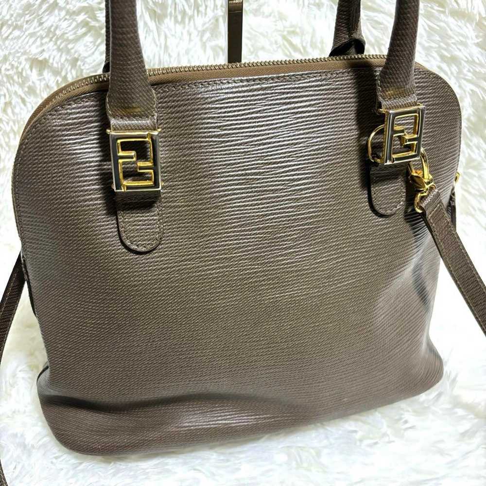 FENDI Vintage FF Logo Epi 2way Handbag - image 3