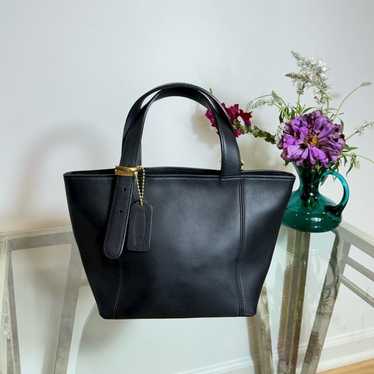 Coach Sports Vintage Leather Black Handbag - image 1