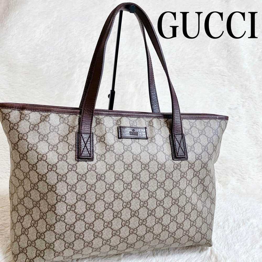 Excellent Condition GUCCI GG Supreme Tote Bag Sho… - image 1