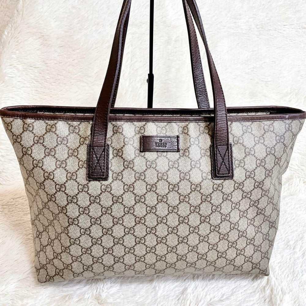 Excellent Condition GUCCI GG Supreme Tote Bag Sho… - image 2