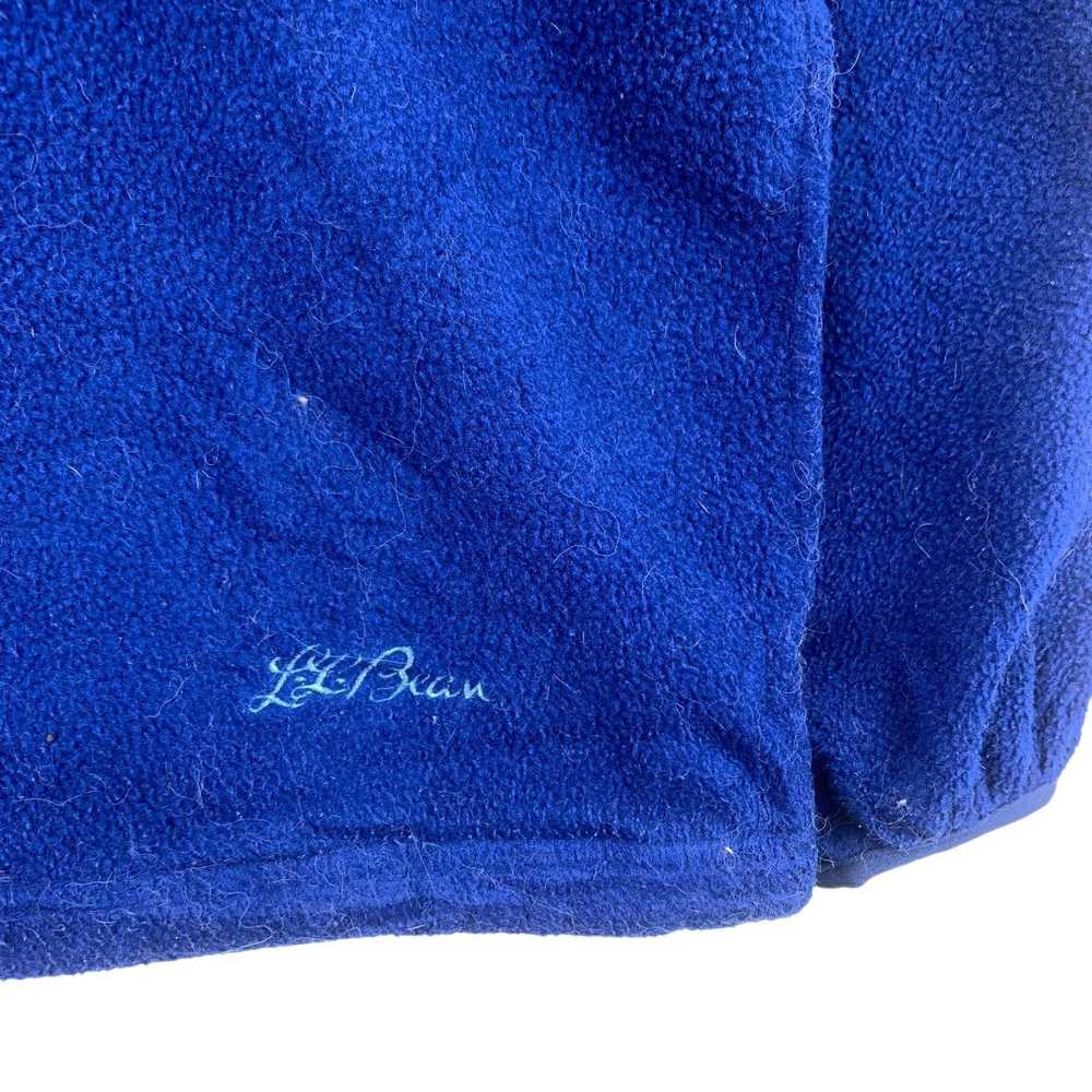 L.L. Bean LL BEAN USA Half Zipper Blue Retro Sher… - image 6