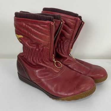 Vintage Sorel Women’s Winter Boots 8.5 Red Leathe… - image 1