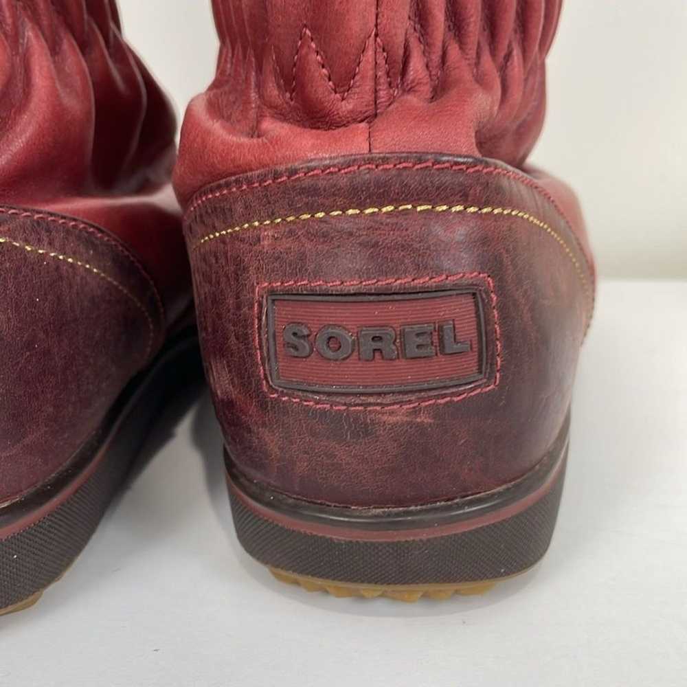 Vintage Sorel Women’s Winter Boots 8.5 Red Leathe… - image 4