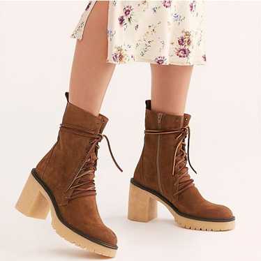 Free People Dylan Lace Up Boots Leather Platform 9