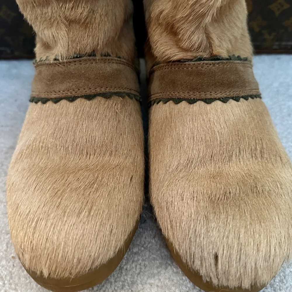 VINTAGE 1990s TECNICA LADIES TAN FUR WINTER BOOTS… - image 6